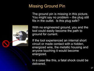 Check Pin Ground Basic_Electrical_Safety presentation for industrial and construction ...