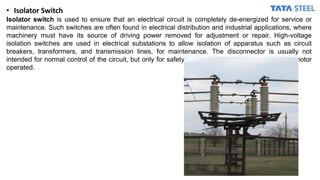 Isolator Function Basic Electrical Theory | PPTX
