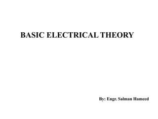 BASIC ELECTRICAL THEORY
By: Engr. Salman Hameed
 
