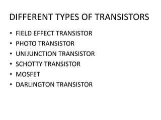 Basic electronic components | PPTX
