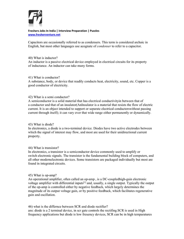 Basic+electronic+interview+questions+and+answers PDF