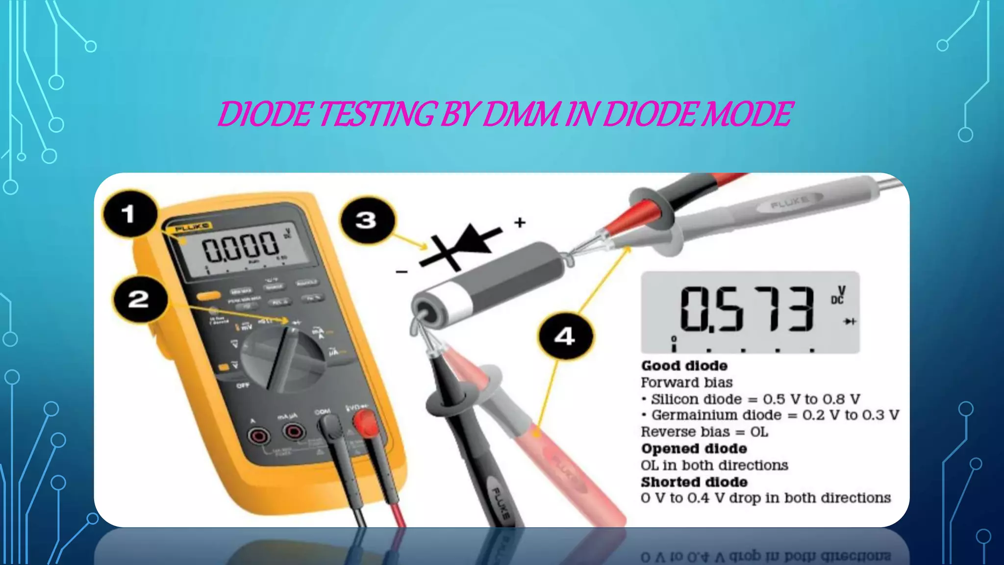 DIODETESTINGBY DMMIN DIODEMODE
 