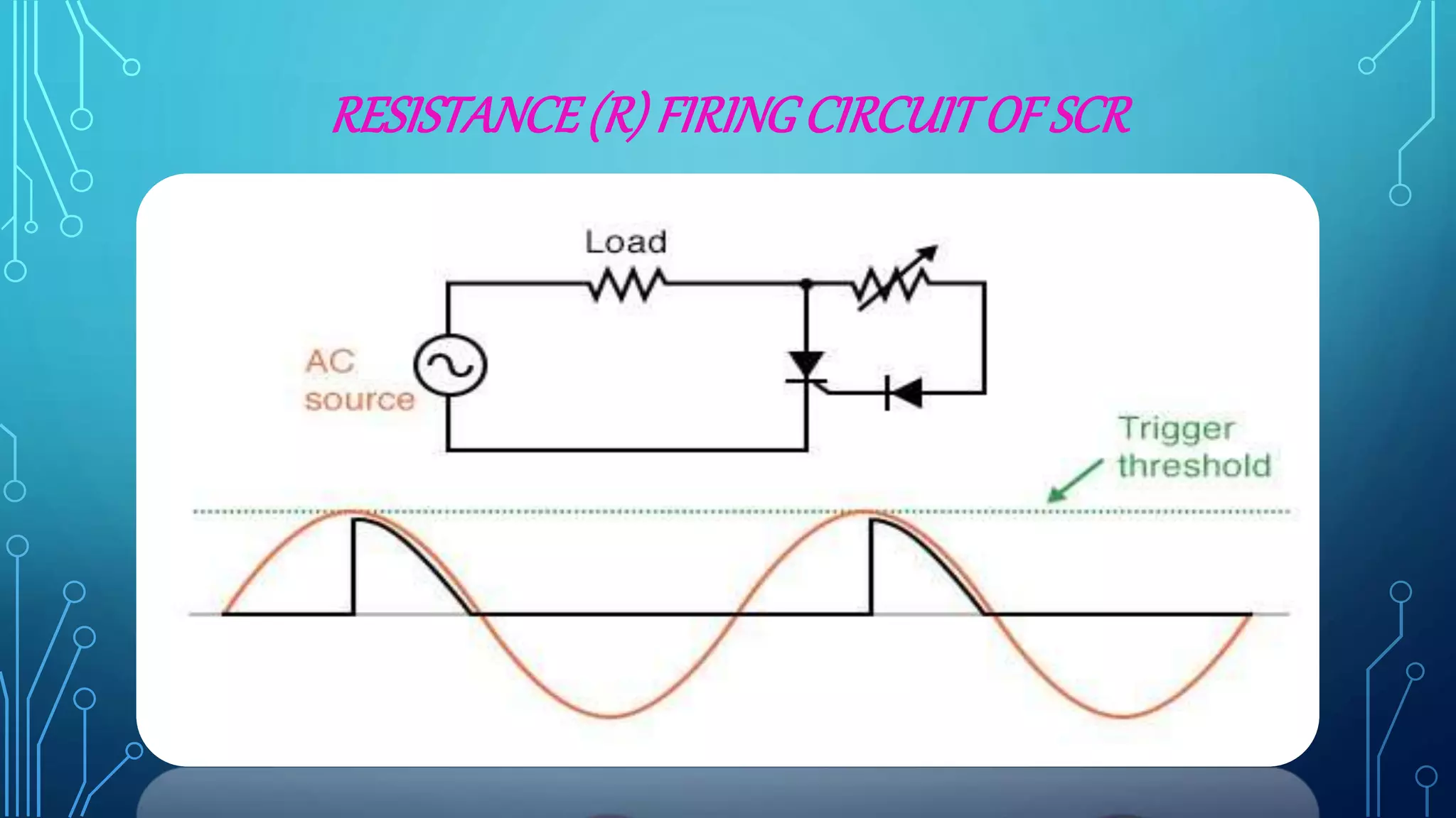 RESISTANCE(R) FIRINGCIRCUITOF SCR
 
