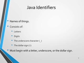 Basic elements of java | PPT