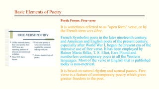 Basic elements of poetry | PPTX