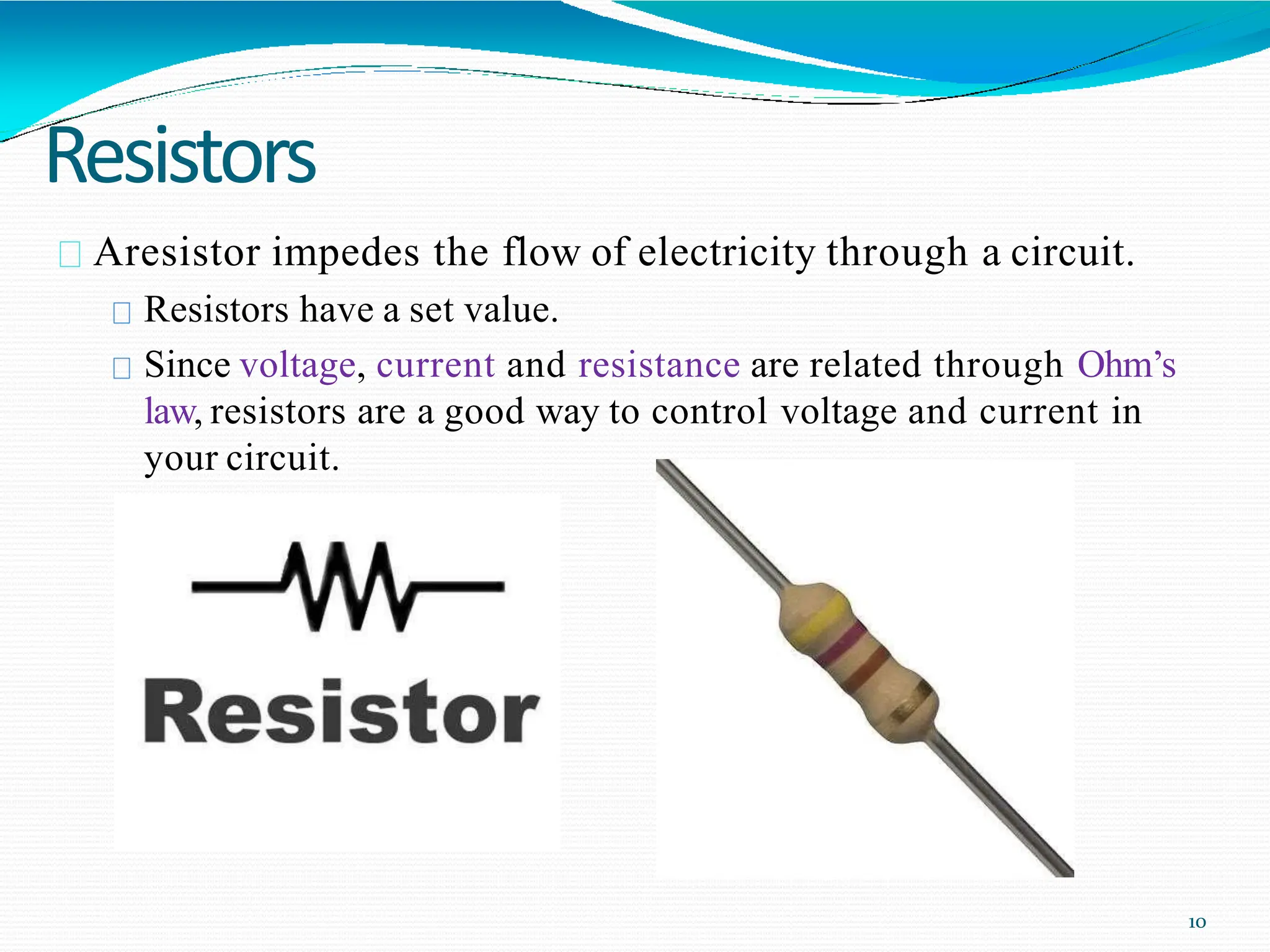 basic eletronics components introduction | PPT