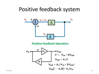 Positive feedback system
24
4/6/2024
 