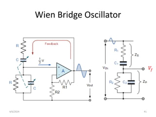 Wien Bridge Oscillator
41
4/6/2024
 