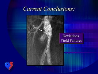 Deviations
Yield Failures
Current Conclusions:
 