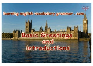 Basic English greetings pdf - short English greetings