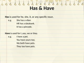 Basic English Grammar Presentation Sample | PPTX