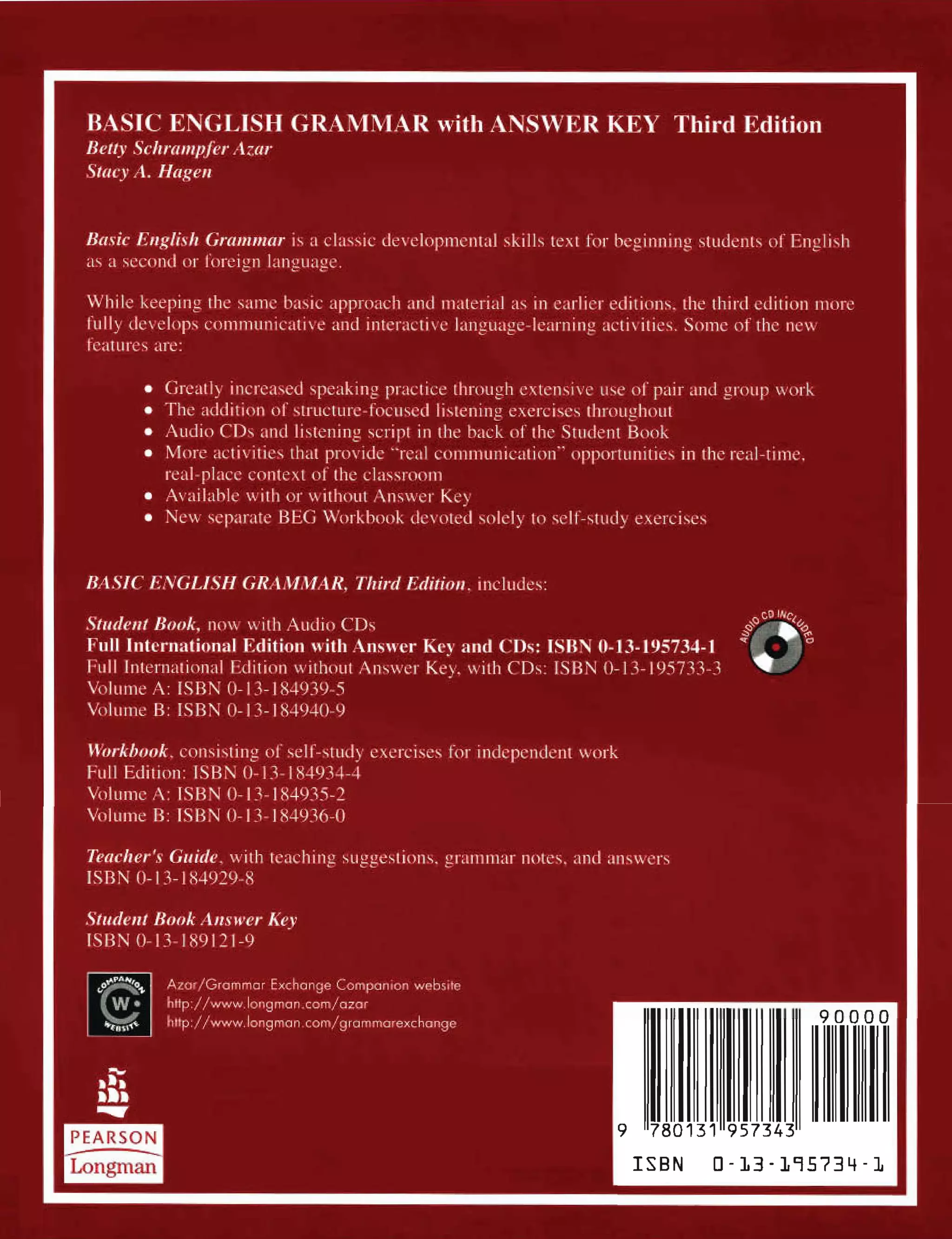 Basic english grammar batty azar