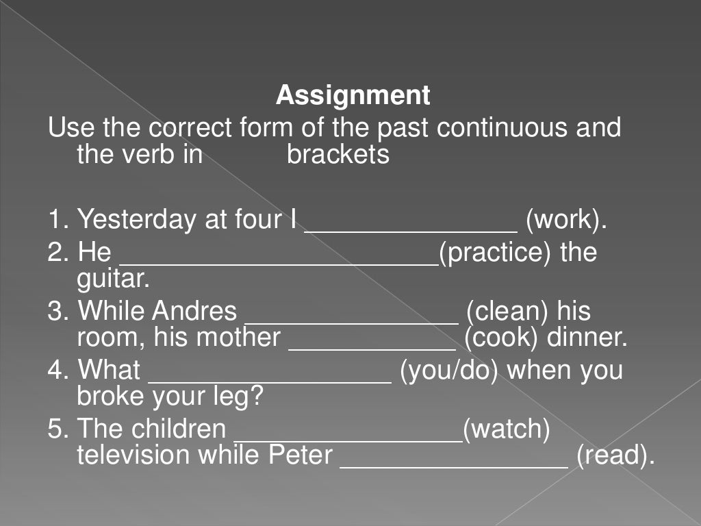 Basic english grammar (past continuous)