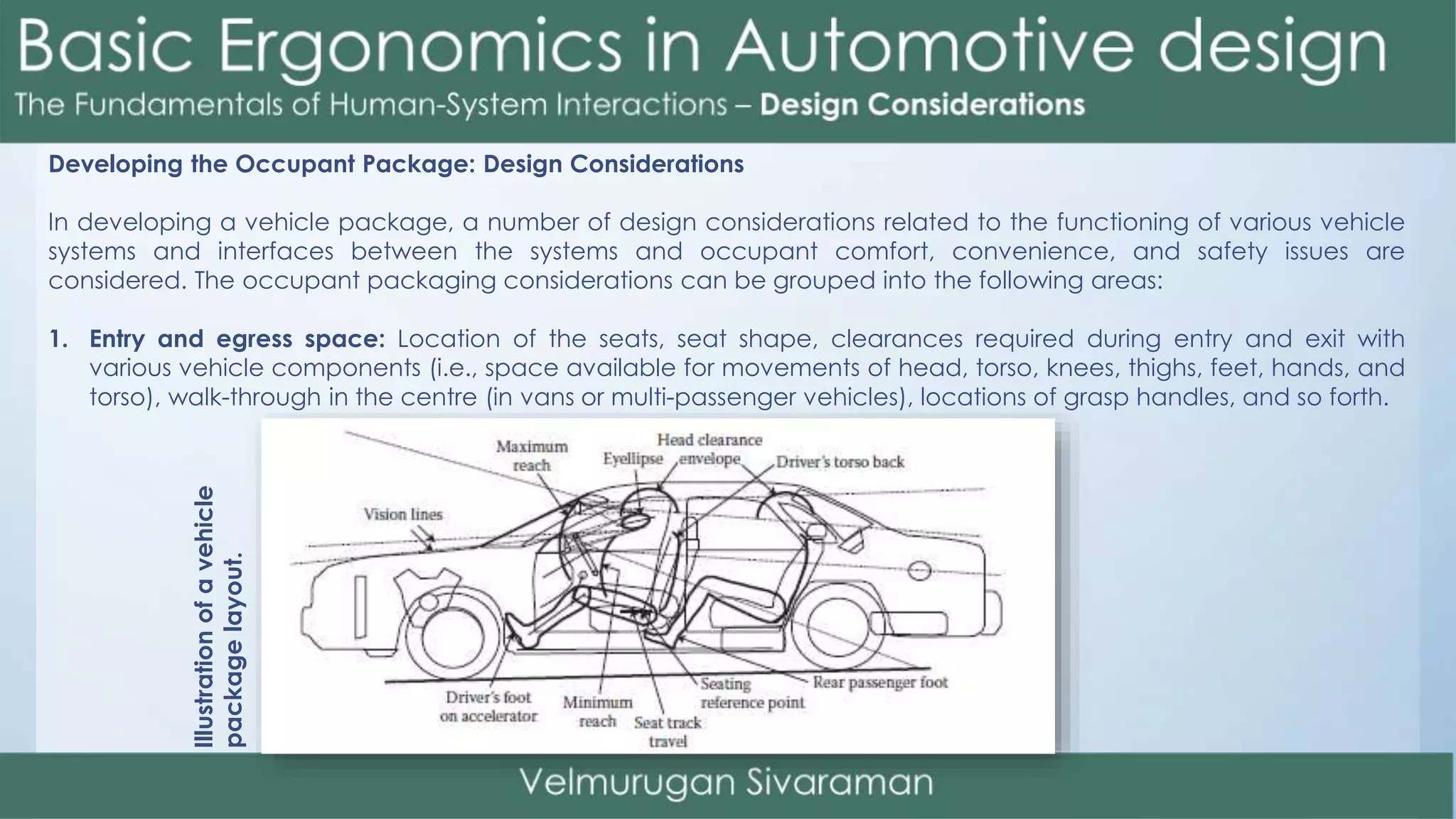 Basic ergonomics in automotive design | PDF