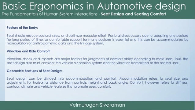 Basic Ergonomics In Automotive Design