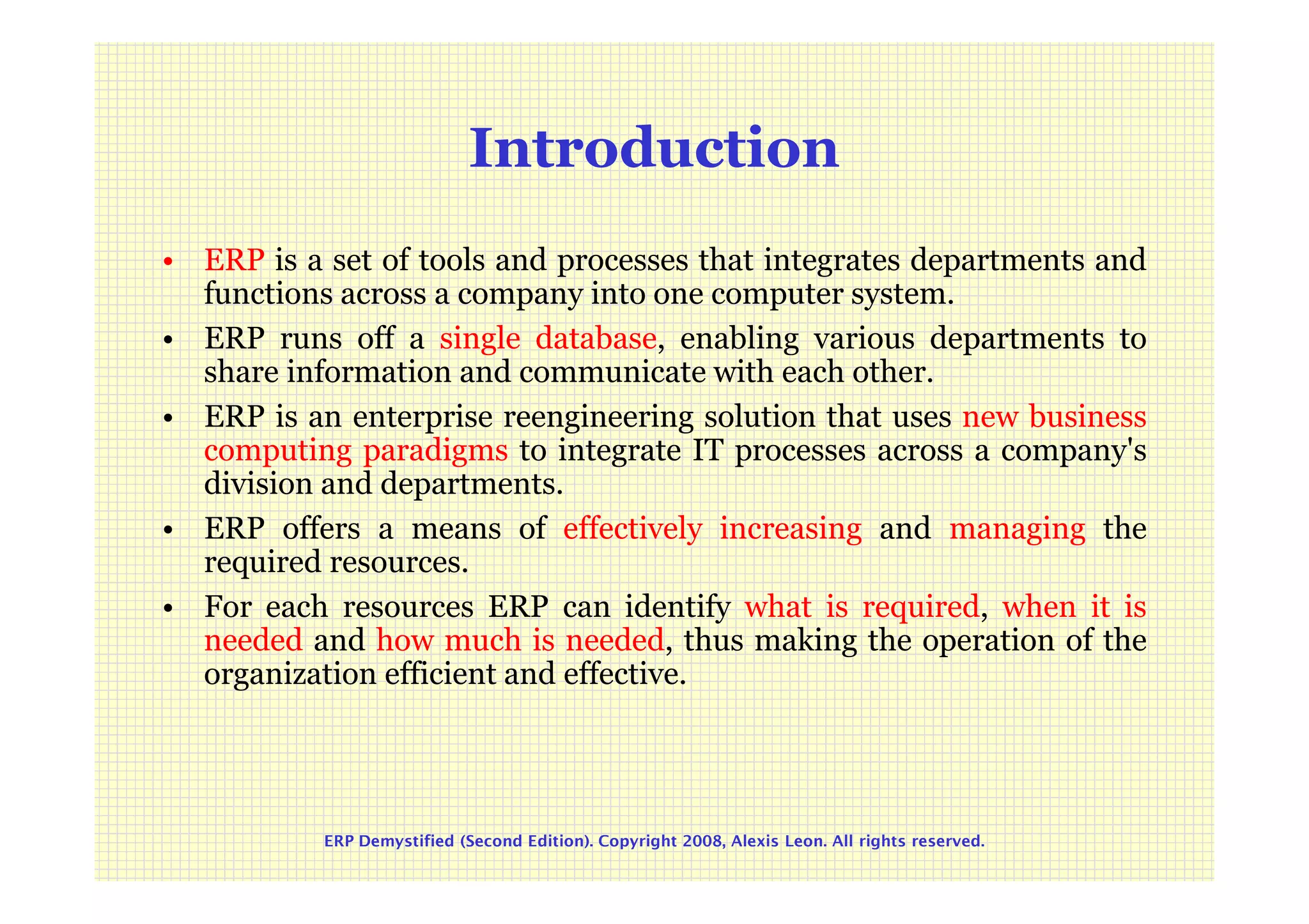 Basic erp concepts | PPT