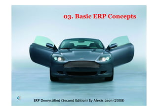 03. Basic ERP Concepts 
ERP Demystified (Second Edition) By Alexis Leon (2008) 
 