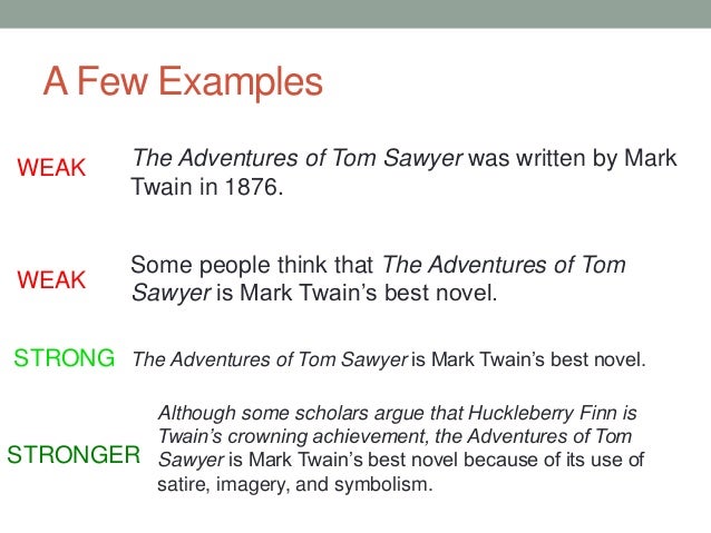 thesis statement structure