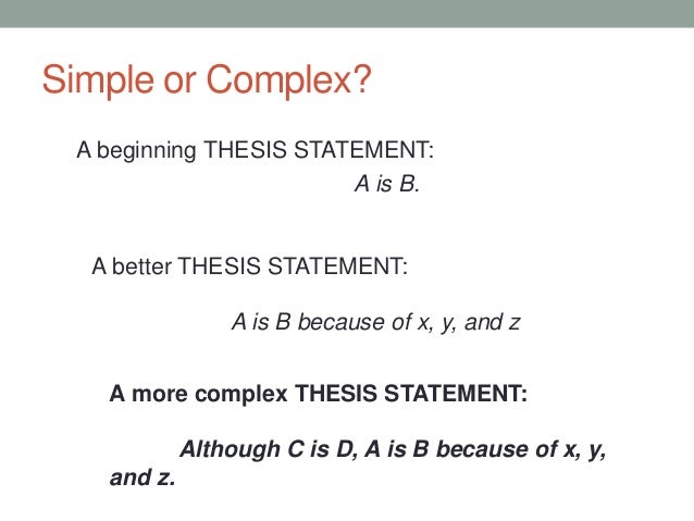 split complex thesis