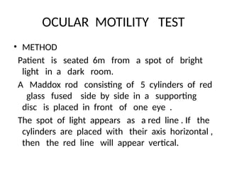 BASIC EYE EXAMINATIONS and nursing management | PPTX
