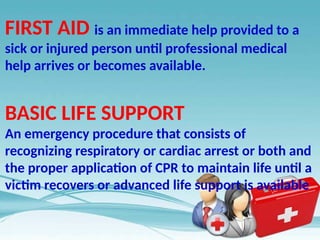 Introduction to First AID and Basic FA and BLS.pptx