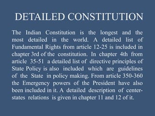 BASIC FEATURES OF INDIAN CONSTITION .ppt