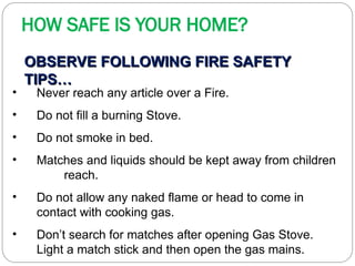 Basic fire Safety presentation for factory | PPT