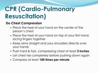 Fast Cpr Basic first aid guide | PPTX