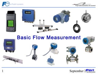 September 23, 20041
Basic Flow Measurement
 