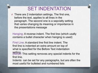 Basic formatting | PPT