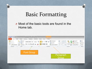 Basic formatting | PPT