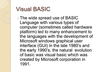 BASIC Programming Language | PPTX