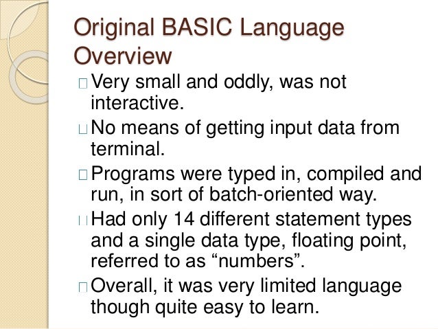 basic programming language basic programming language