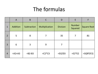 Basic formulas | PPTX | Science