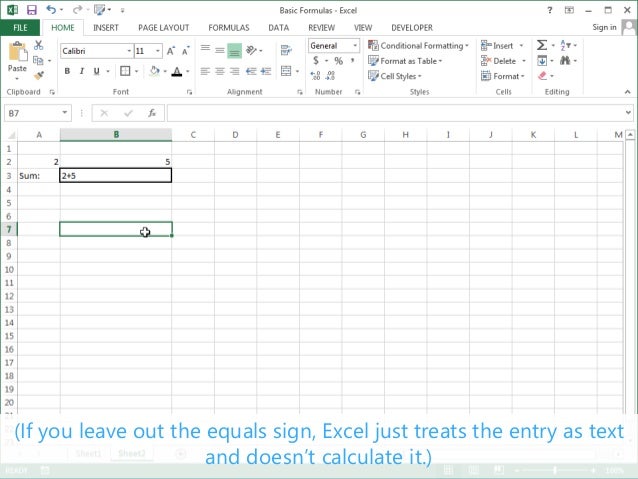 basic formulas excel 2013 tutorial