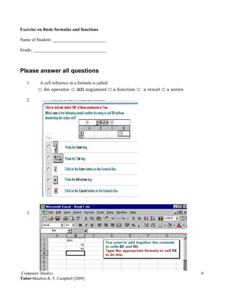 Basic formulas and functions | DOC image.