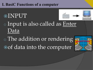 Basic function of the computer | PPTX