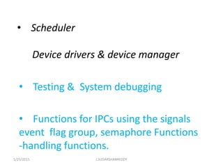 Basic functions & types of RTOS ES | PPTX