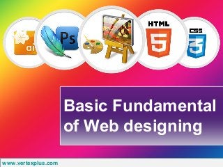 Basic Fundamental
of Web designing
www.vertexplus.com
 