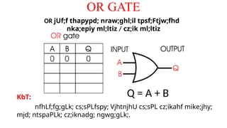 Basic Gates for o/l student. This document can deeply clear the ...