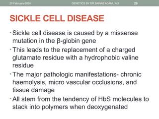 BASIC GENETICS, CLASSIFICATION OF GENETIC DISEASES AND SICKLE CELL ...