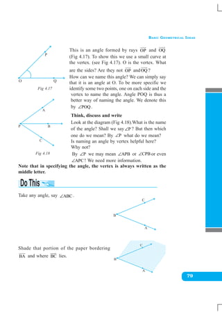 Basic geometrical ideas