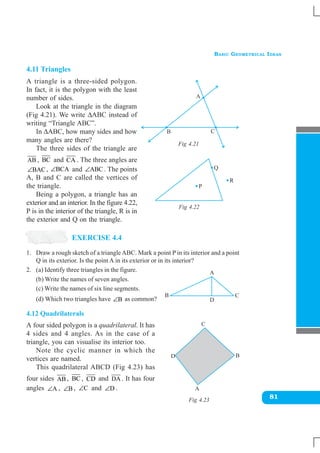 Basic geometrical ideas