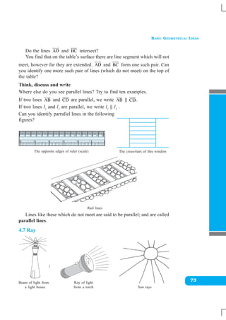 Basic geometrical ideas