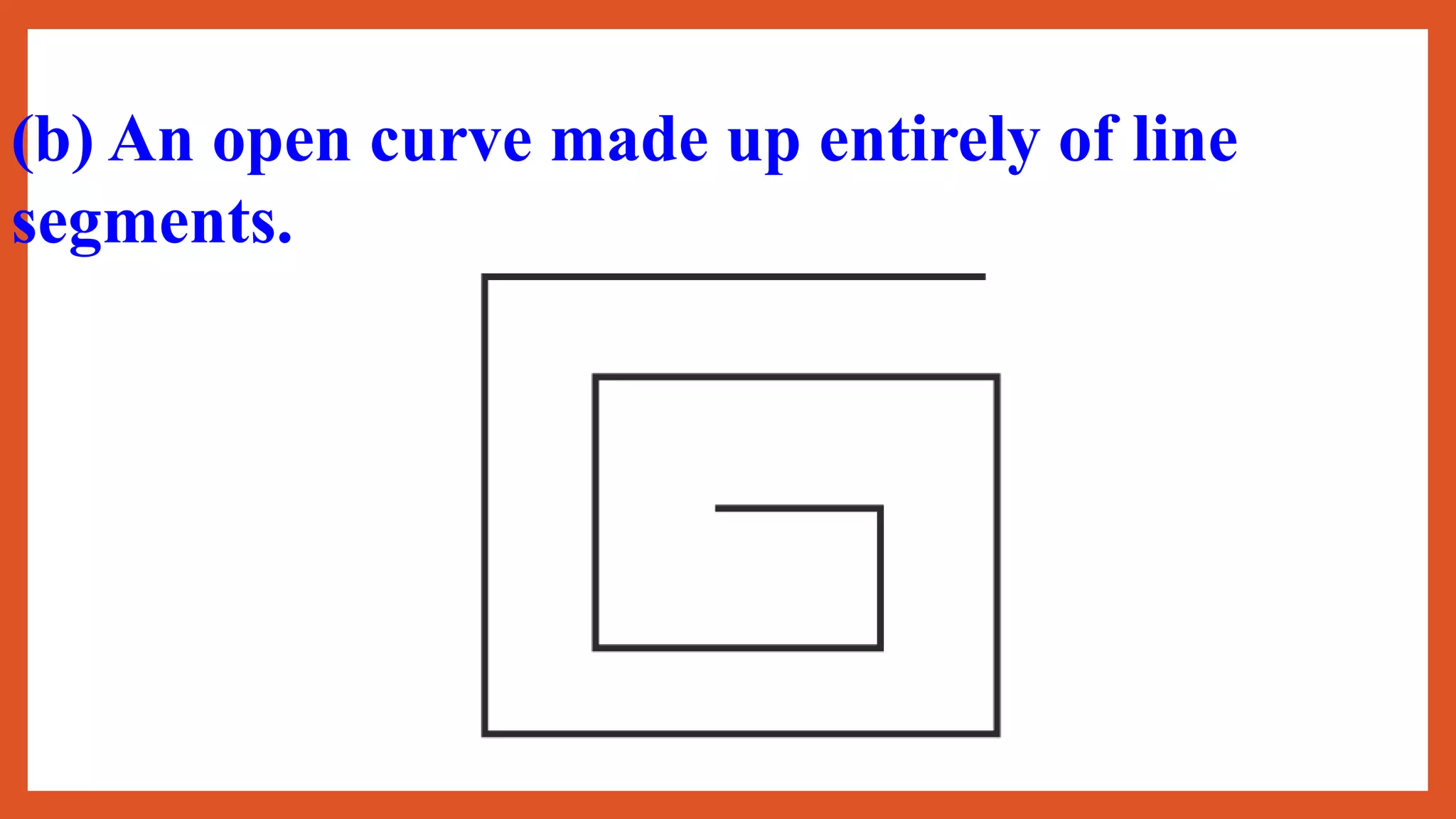 (b) An open curve made up entirely of line
segments.
 