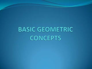 Basic geometric concepts