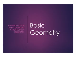 Key Geometry Principles Comprehensive Introduction to High School Geometry Concepts and ...