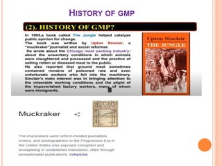 HISTORY OF GMP
 