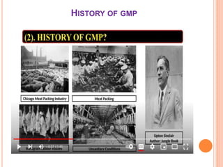 HISTORY OF GMP
 