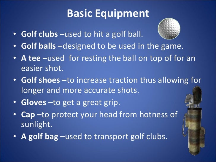 basic golf equipment